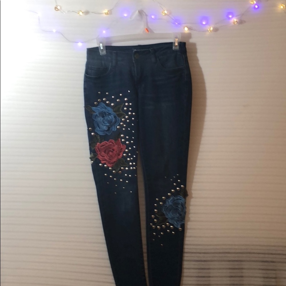 🔥🔥Embroidered jeans Sz 3 by BoomBoom jeans